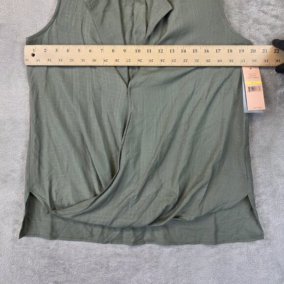 Nanette Lepore Top Womens Small Green Prairie Sage Sweet Romance Sleeveless Vest - Picture 5 of 11